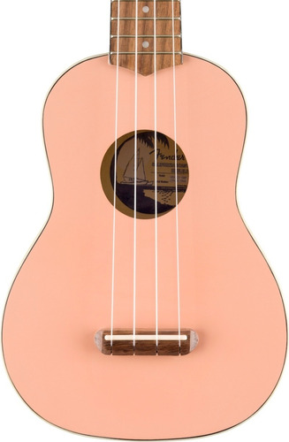 Fender California Coast Venice Ukelele Soprano - Colores Color Shell Pink
