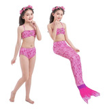 Bañador Niña 3 Piezas Bikini Diseño Cola De Sirena