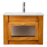 Vanitory Colgante Madera Maciza 60cm Puerta