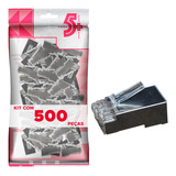 500x Conector Rj45 Cat6 Macho Blindado 500 Unidades