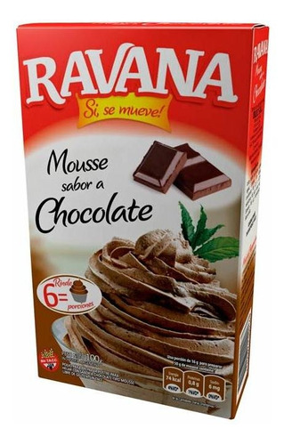 Pack X 12 Unid Mousse  Chocolate 100 Gr Ravana Postres