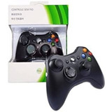 Kit Joystick Sem Fio Xbox 360 Black + Kit Charge/play Pc P/