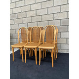 Antiguo Juego De 6 Sillas Thonet Originales Mod 630 