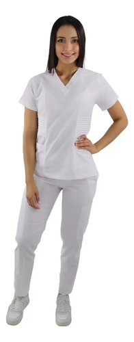 Uniforme Clínico De Enfermería Stretch De Alforzas