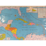 Mapa Mural América Central Político Laminado Envarillado