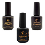 Kit Ultra Bond Top Coat + Primer Alongamento Prof Manicure