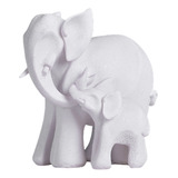 Escultura De Arenisca E Hijo, Elefante, Resina, Manualidades