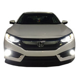 Kit Focos Led Luz Baja + Alta Civic 2016 2017 2018