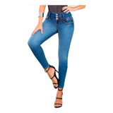 Jeans Mujer Pantalón Colombiano Mezclilla Strech Push Up 15b