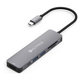 Adaptador Multipuerto Usb C Hub - Dongle Usb C 6 En 1 De Key