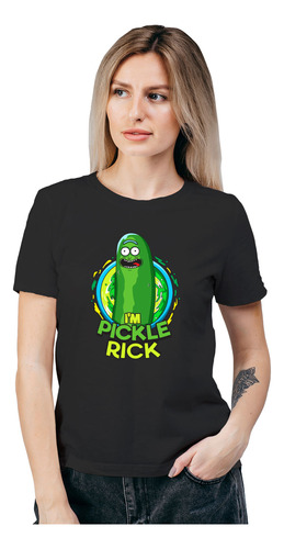 Polera Mujer Rick And Morty Pickle Rick Orgánico Wiwi