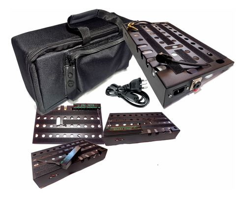 Pedalboard 35x20+elétrica+cabo+bag Semi Case+kit Jack+fonte