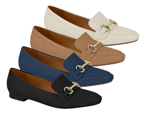 Sapato Feminino Mocassim Com Fivela Orignal Classico Vizzano