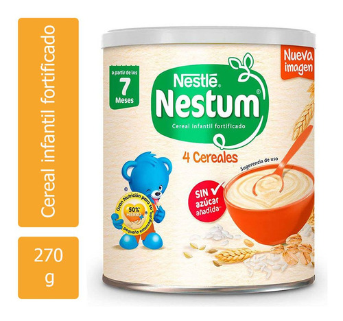 Nestum Cereal 4 Cereales Fase 2 Lata Con 270 G