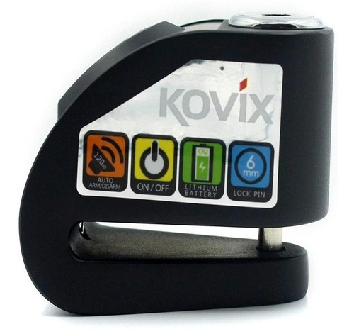 Candado De Disco Con Alarma Kovix Kd6 Negro 6mm