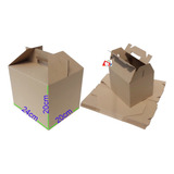 25 Cajas Desayuno Sorpresa O Ancheta Kraft De 24x20x20cm