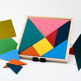 Colección De Tangram Y Rompecabezas En Madera 