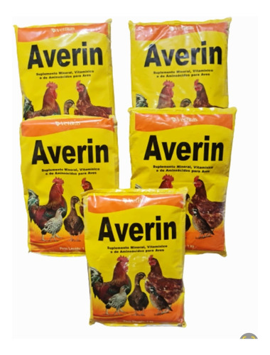 Averin Suplemento Mineral Vitamico  P/aves 1 Kg 5 Pctes