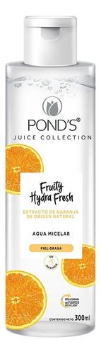 Agua Micelar Pond's Fruity Hydra Fresh Naranja 300ml Momento De Aplicación Día/noche Tipo De Piel Mixta