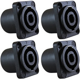 Gls Audio Speaker Jack Twist Lock Cuadrado De 4 Polos (recta