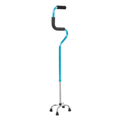 Baston Ortopedico Doble Apoyo De 4 Patas Aluminio Ajustable Color Azul acero | MercadoLibre