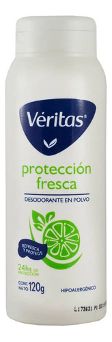 Veritas Talco Desodorante En Polvo Protección Fresca 120 Gr