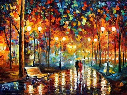 Cuadros Abstractos Modernos Pintor Afremov Pintado A Mano