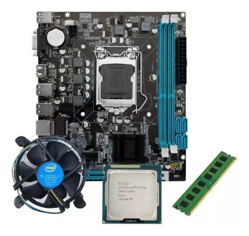 Kit I5 3470 + Placa Intel H61 1155 + 16gb Ddr3 + Cooler Novo