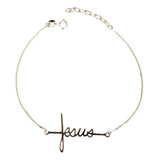 Pulseira Feminina Nome Jesus Em Prata 925 Legitima Jesus