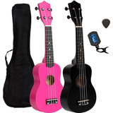 Pack Ukelele Soprano Colores Superior Afinador Funda Pua