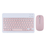 Kit Mini Teclado Y Mouse Bluetooth Rgb Recargable Esp Xinua