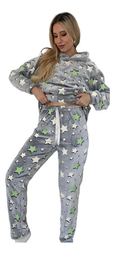 Pijama Luminoso Mujer Polar Sof Xs Al Xl Pocos En Stock