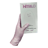 Guante Nitrilo Rosa Metalico Talla Grande ( 200pz )