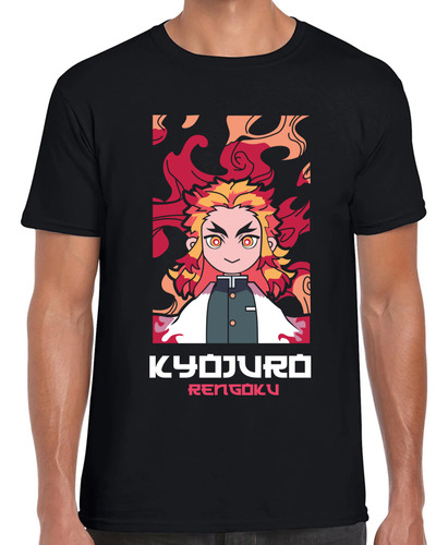 Playera Kyojuro Rengoku Demon Slayer Algodón Premium #189