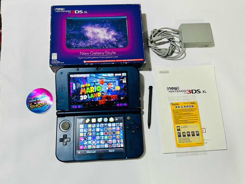 New Nintendo 3ds Xl Galaxy Edition Completo + Sd 32gb