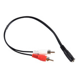 Cable Adaptador Auxiliar 3.5mm Jack Hembra A 2 Rca Macho