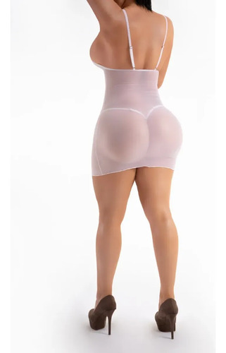 Mini Vestido Transparente Incluye Tanga Lenceria Sexy Playa
