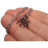 Collar Dije Colgante Metal Negro Symbiote Spider Araña