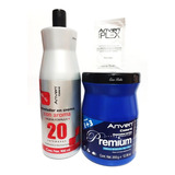 Kit Polvo Decolorante Anven Premium+peroxido 20vol+anvenplex