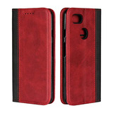 Funda Cartera Para Google Pixel 3 Xl Rojo+negro Premium P-02