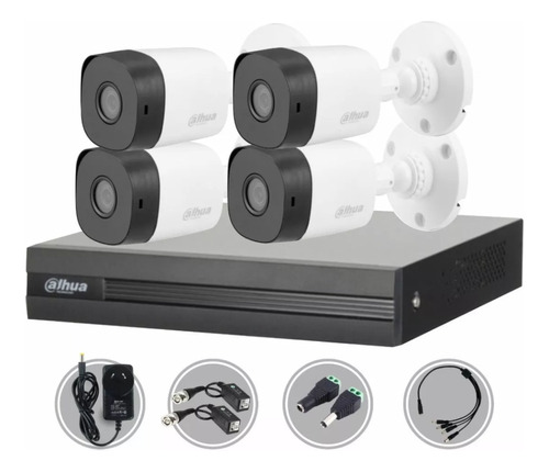 Kit Seguridad Dahua Cctv Dvr 8ch Hd + 4 Camara Infrar +balun