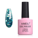 Aimeili Soak Off Uv Led Gel Esmalte De Uñas   Diamante Glit