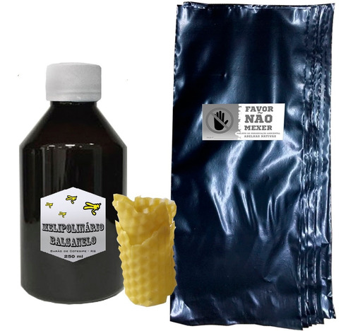 Kit Atrativo Abelha Jatai Mirim Mandaçaia 750ml C/ 100 Sacos