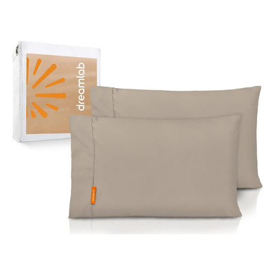 2 Fundas De Almohada King Size 1800 Collection Dreamlab Color Arena Liso | MercadoLibre