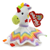 Manta De Apego Peluche Unicornio 22 Cm Texturas Bebe Ed