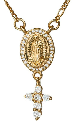 Collar Chapado En Oro Virgen De Guadalupe - Cadena De Mujer 