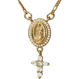 Collar Chapado En Oro Virgen De Guadalupe - Cadena De Mujer 