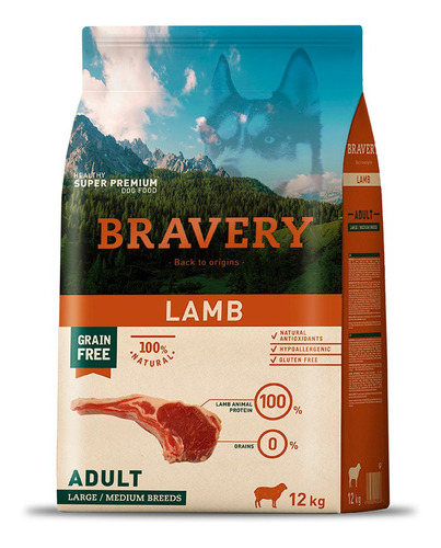 Bravery Lamb Adult Large/medium Breeds 4kg