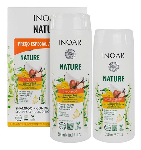 Kit Duo Shampoo Acondicionador Nature Hidratación Inoar 