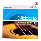 Daddario Cuerda Para Guitarra Acustica Ej16